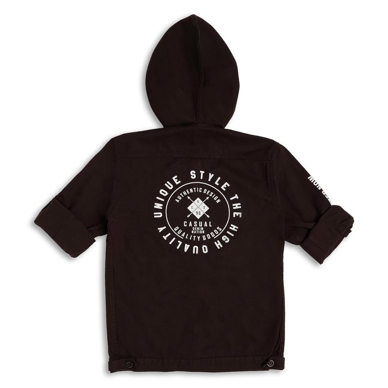 CAVIO Boys Regular Fit Solid Hooded Casual Jacket and T-Shirt - Image 3